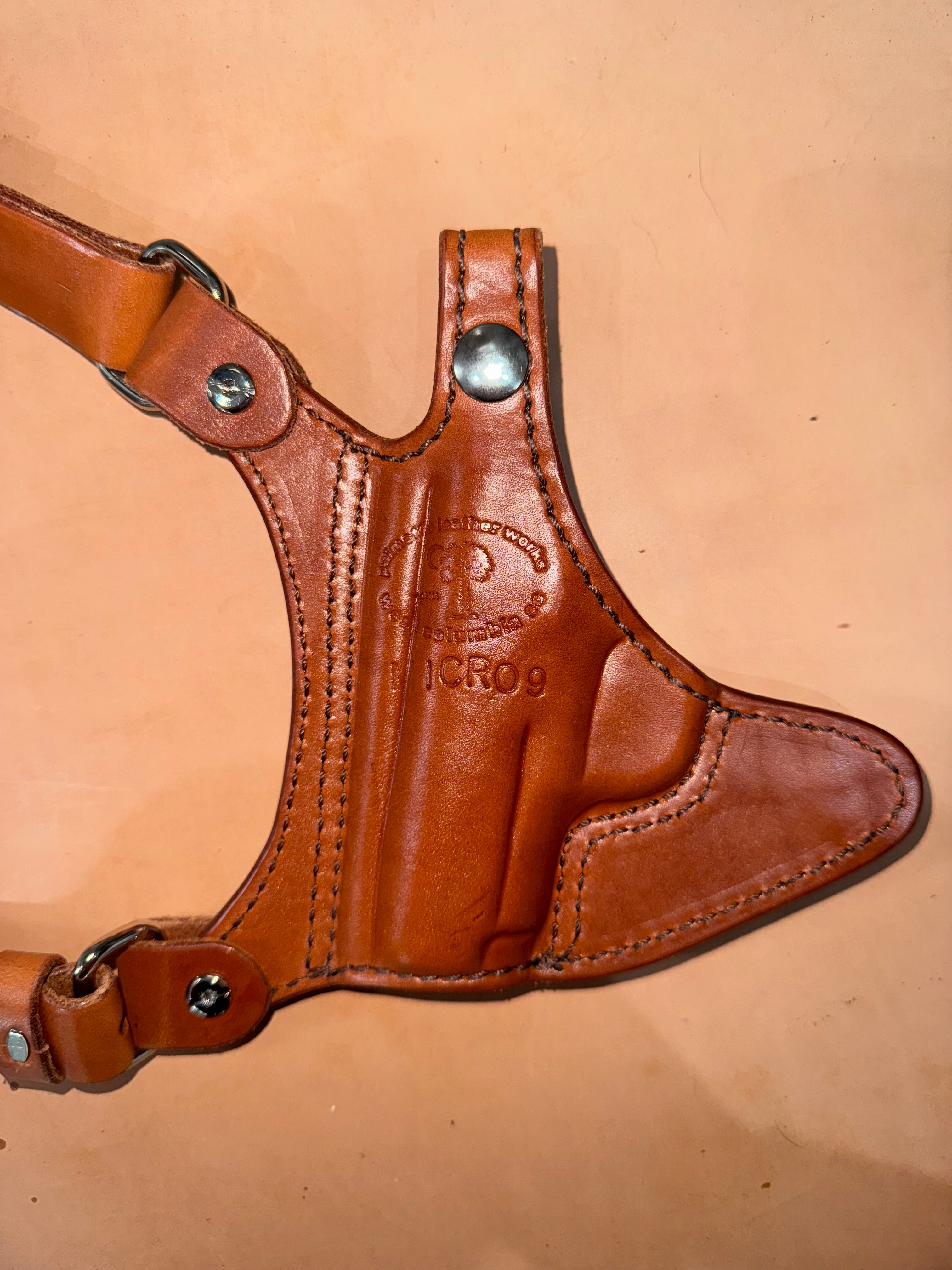 Micro 9 Deluxe Lined Single Shoulder Holster | Palmetto Leather