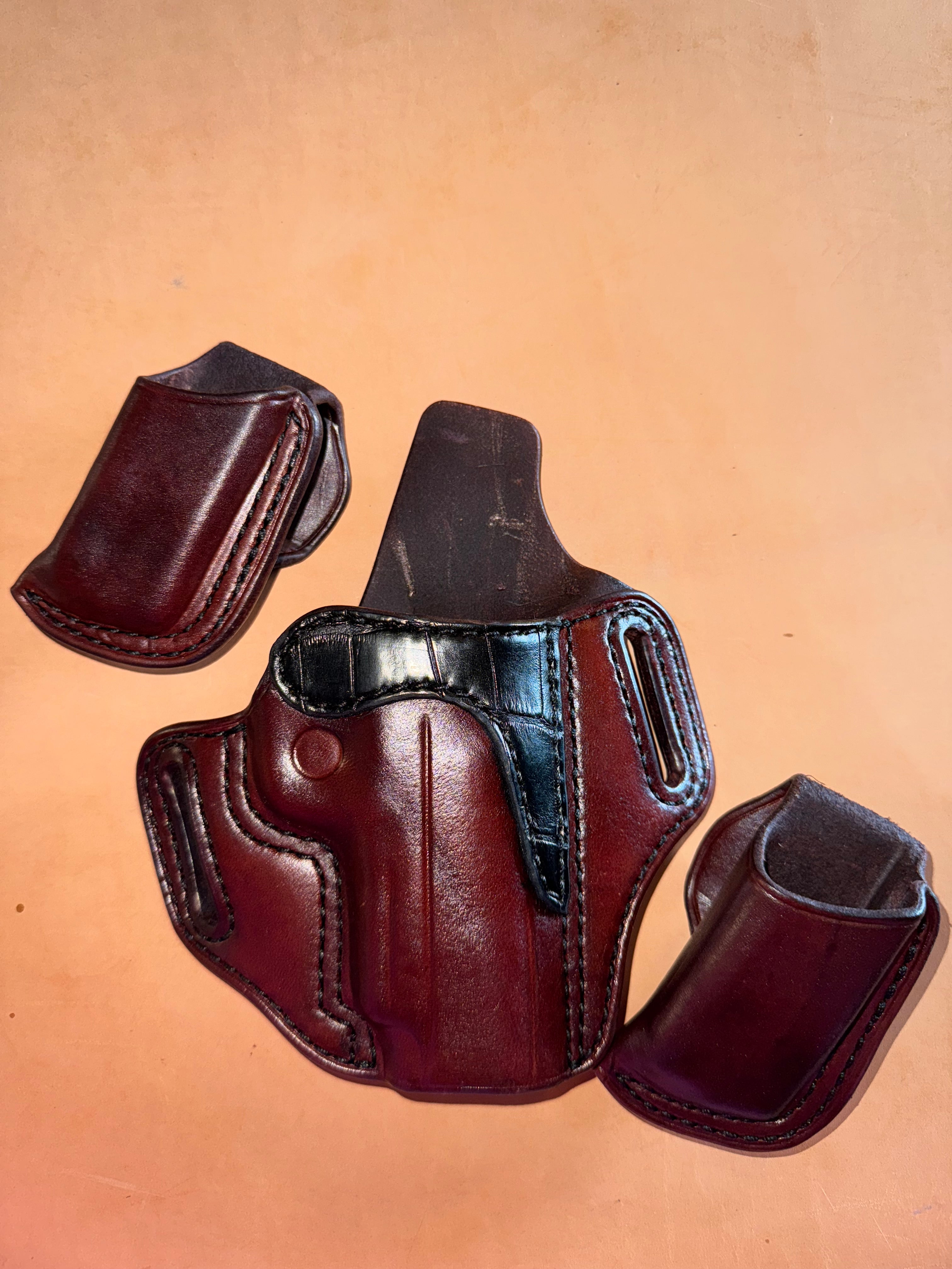 P365 Fuse Model 3 Holster with 2 Magazine Carriers | Palmetto Leather