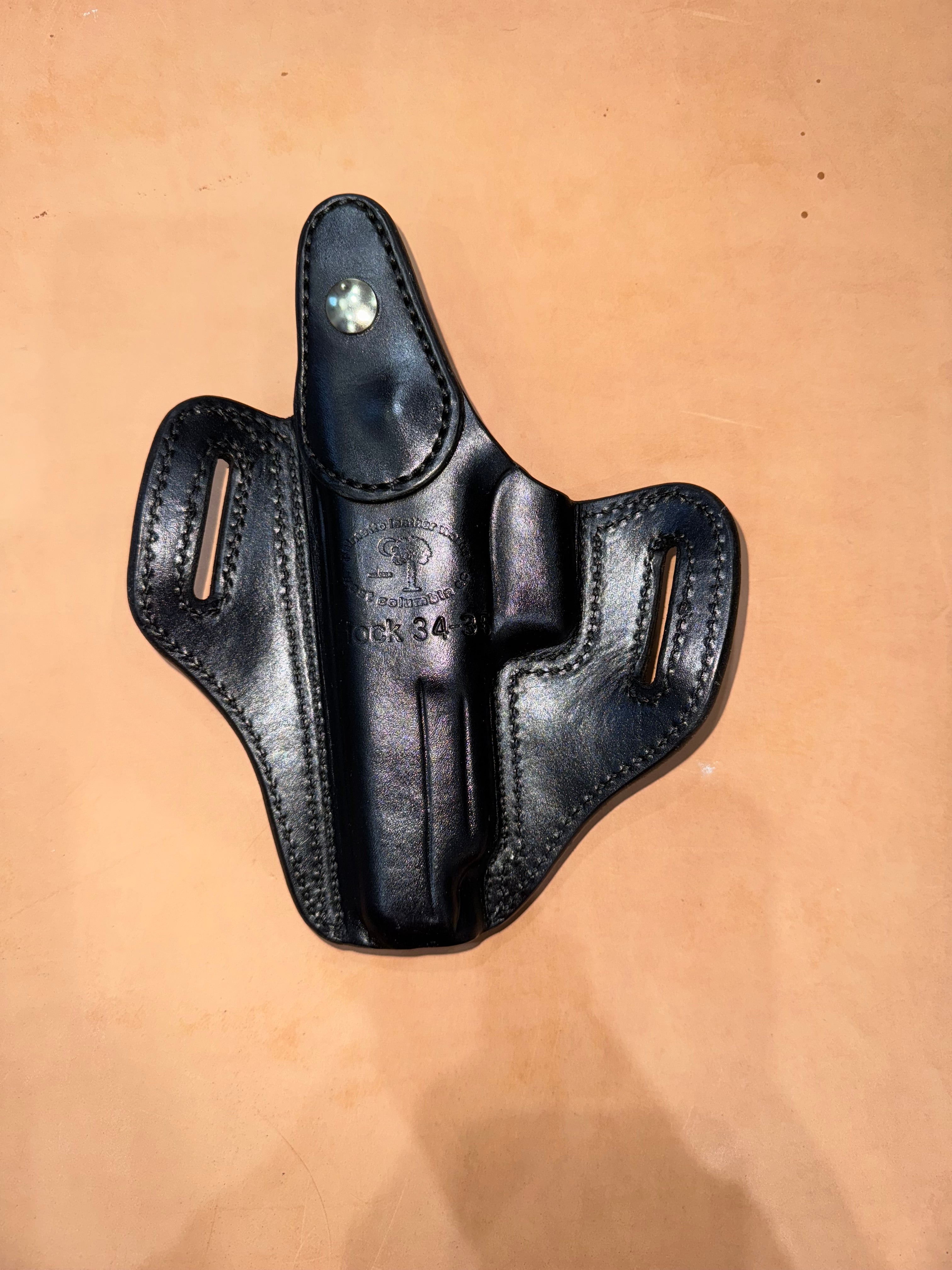 Glock 34/35 with Thumb Break Model 3 Holster | Palmetto Leather