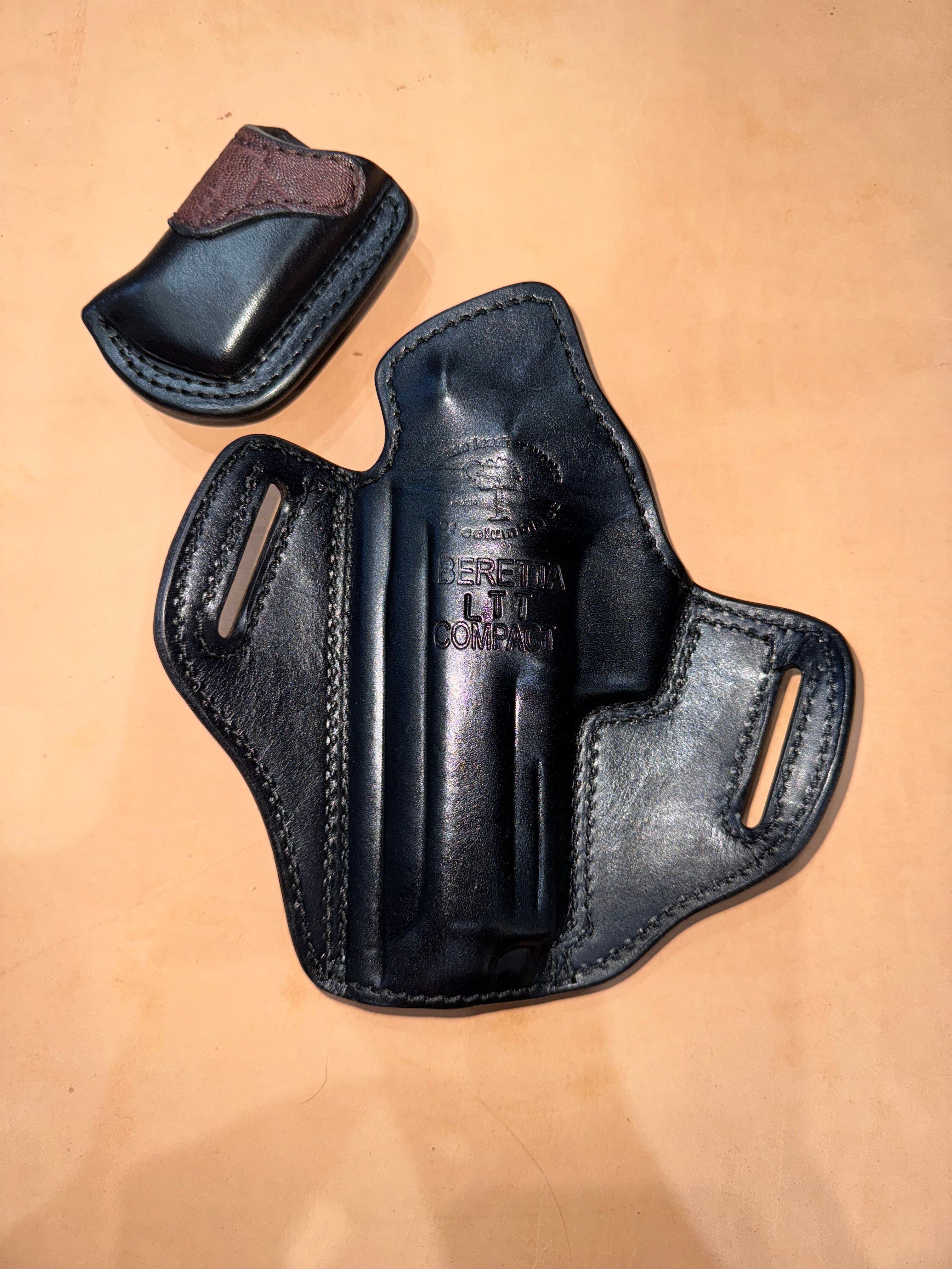 Beretta LTT Compact Model 3 Holster with Magazine Carrier | Palmetto Leather