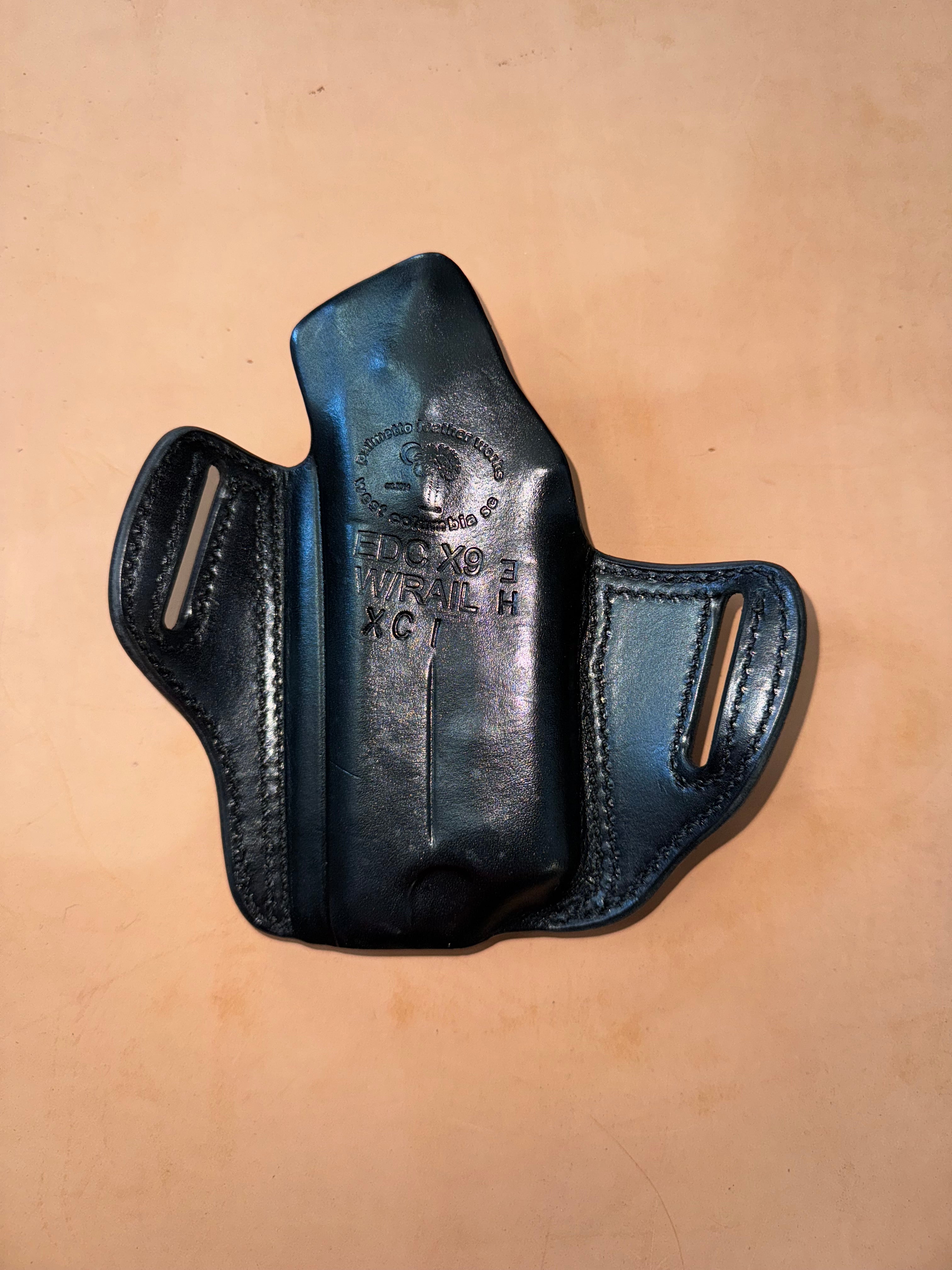 EDC X9 with Rail and XCI Model 3 Holster | Palmetto Leather